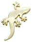 Preview: Pin "Gecko" gold