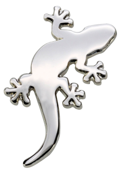 Pin "Gecko" silber