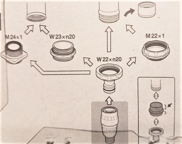 Adapter Set Wasserhahn