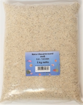 Aquariensand 0,4 - 1,4 mm Naturweiss 5 kg