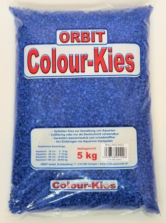 Aquarienkies 3 - 5 mm Blau 5 kg