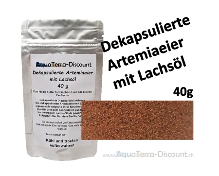 Dekapsulierte Artemiaeier mit Lachsöl 40 g (60ml)